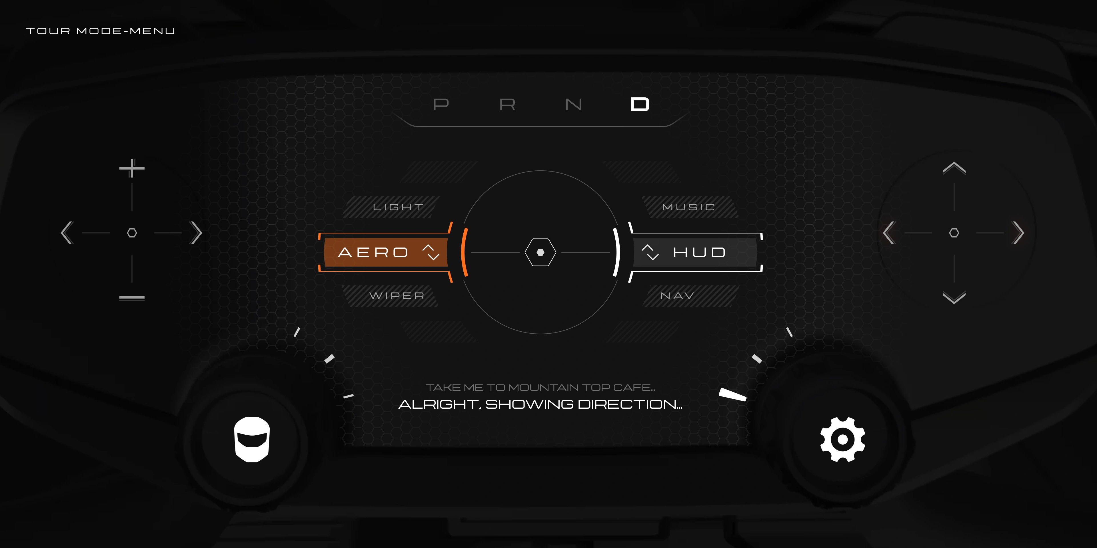 Corvette CX steering wheel launch UI